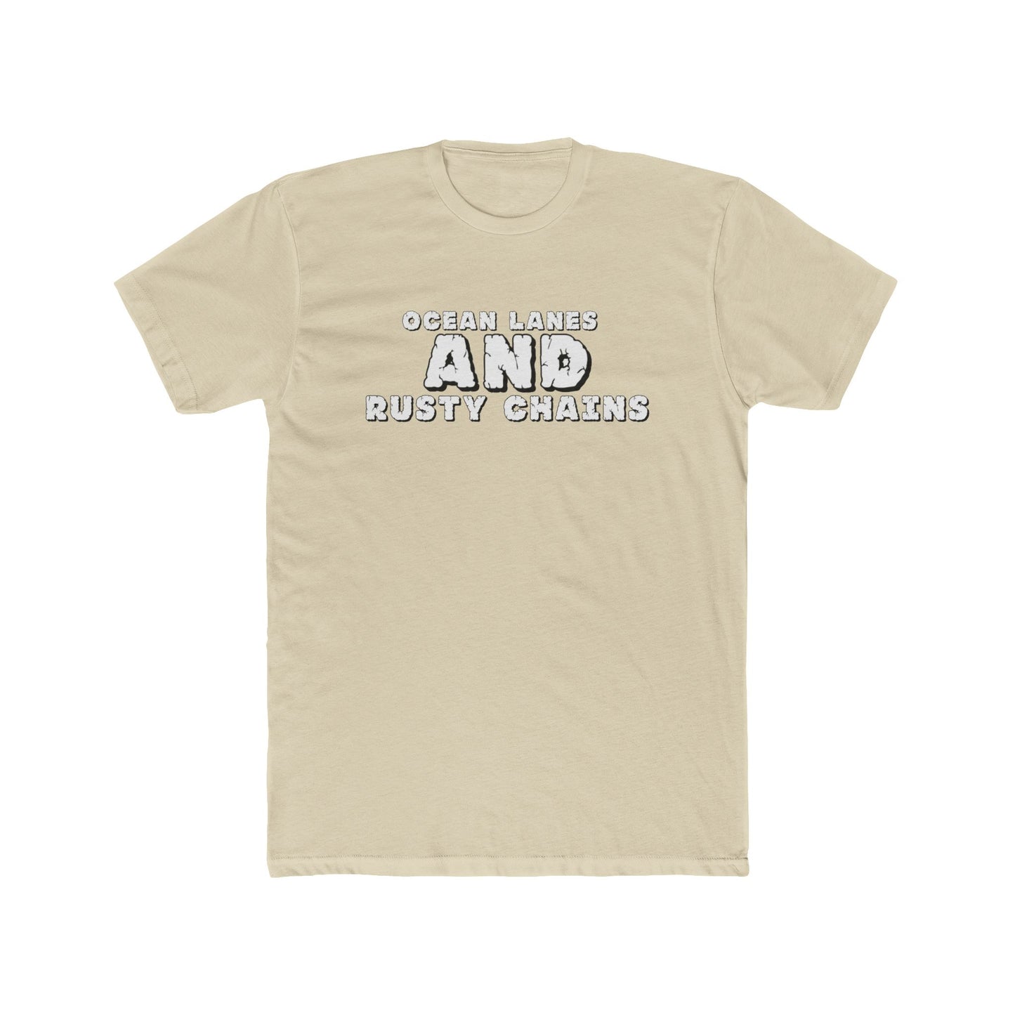 Rusty Chains & Ocean Waves Unisex Tee, Graphic Tee, Casual Wear, Gift for Him/Her, Beach Vibe Shirt, Fun Summer Apparel - GritPalm Collective