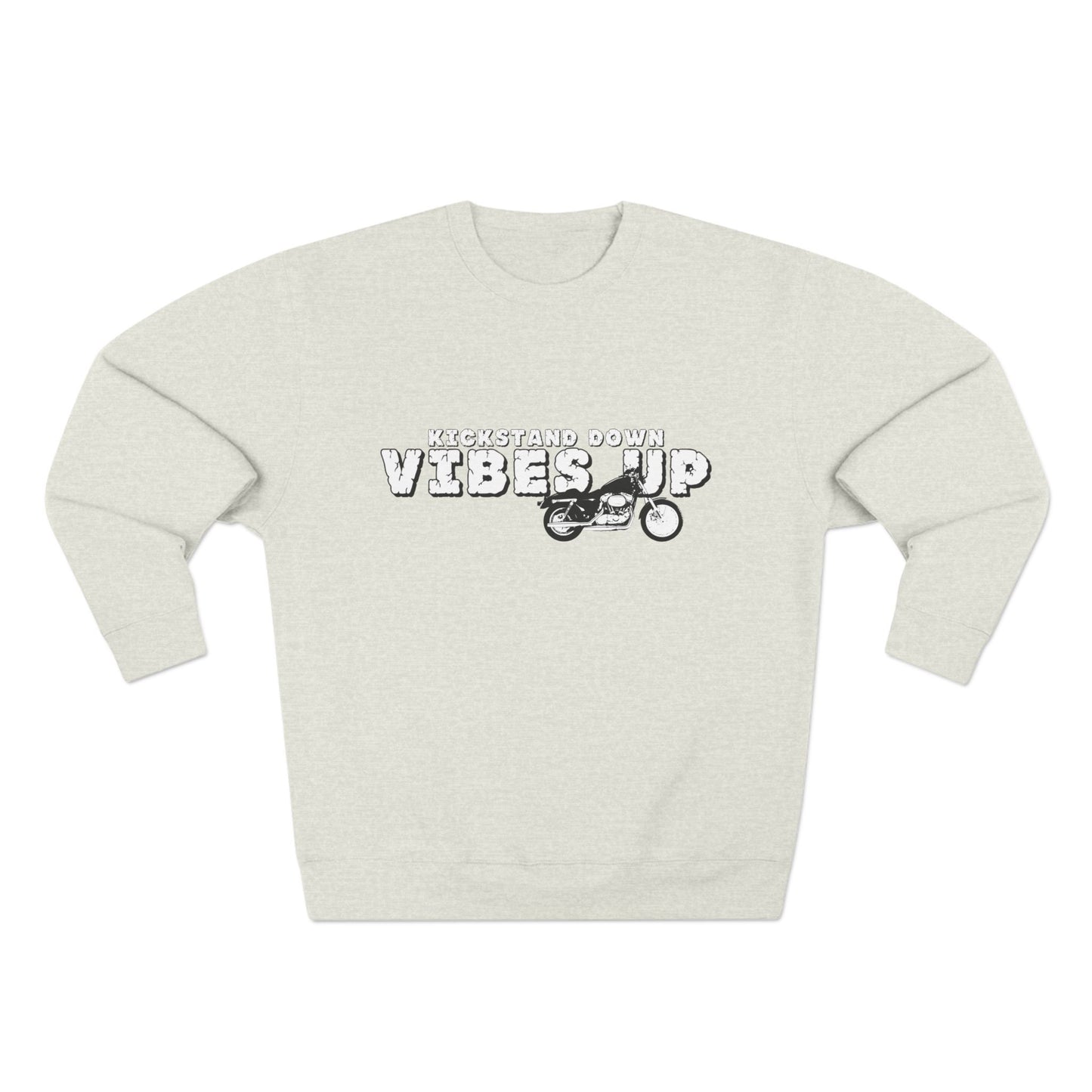 Vibes Up Unisex Crewneck Sweatshirt, Casual Cozy Pullover, Gift for Bikers, Motorcycle Enthusiasts Sweatshirt, Chill Vibe Apparel - GritPalm Collective