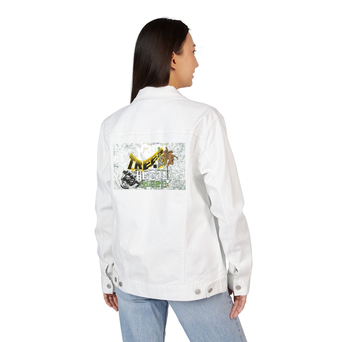 Stylish Unisex Denim Jacket with Unique Embroidery, Casual Wear, Street Style, Gift for Birthdays, Relaxed Fit, Trendy Outerwear - GritPalm Collective