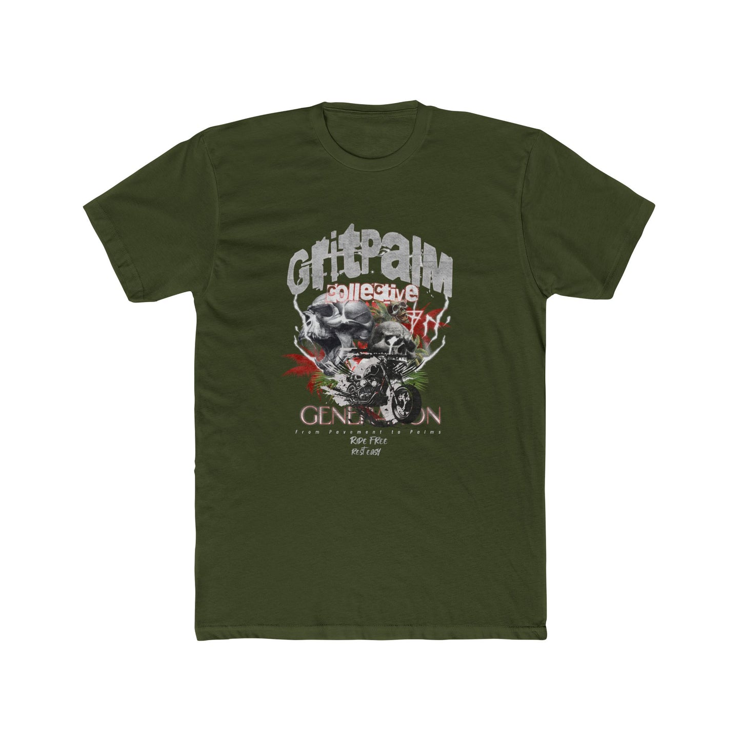 Grit Palm Generation Tee - Unisex Cotton Crew, Casual Wear, Biker T-Shirt, Gift for Him, Everyday Style - GritPalm Collective