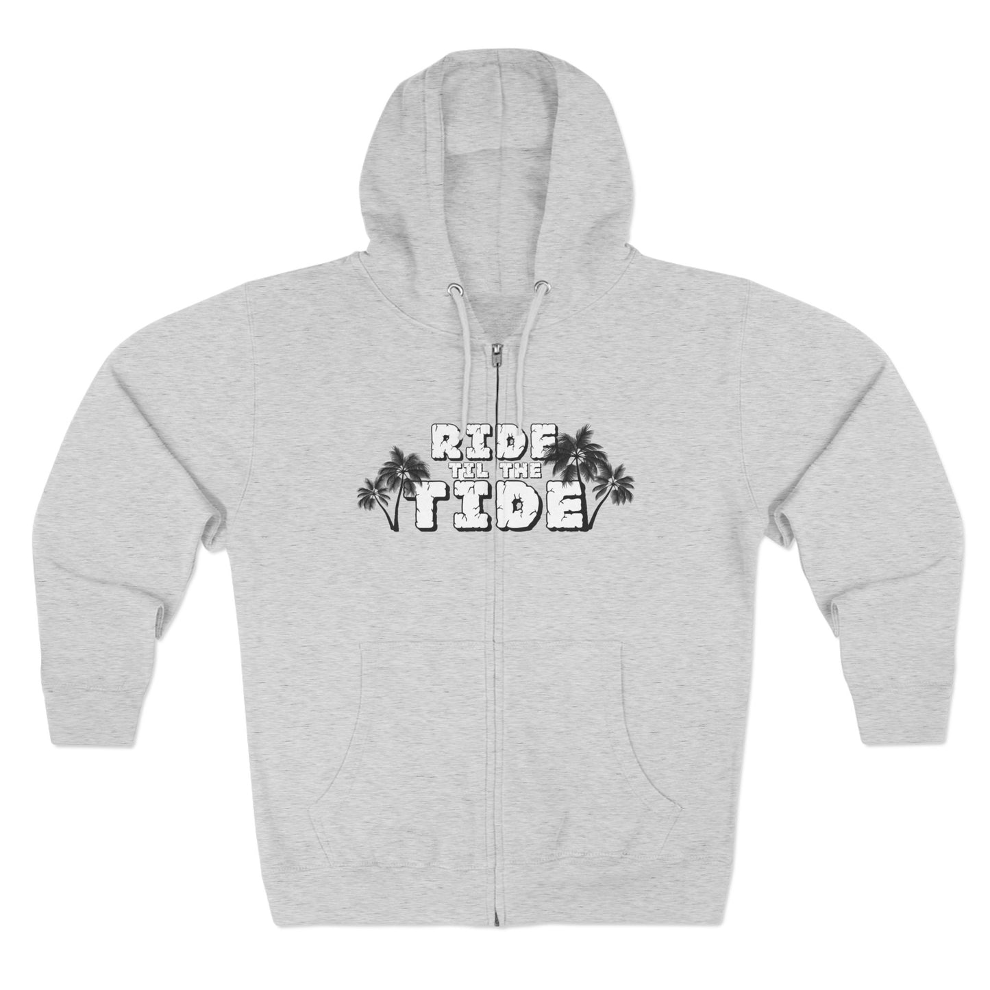 Ride Til the Tide Unisex Zip Hoodie | Casual Beachwear, Relaxed Vibes, Perfect for Summer, Comfortable Layering, Ideal Gift - GritPalm Collective