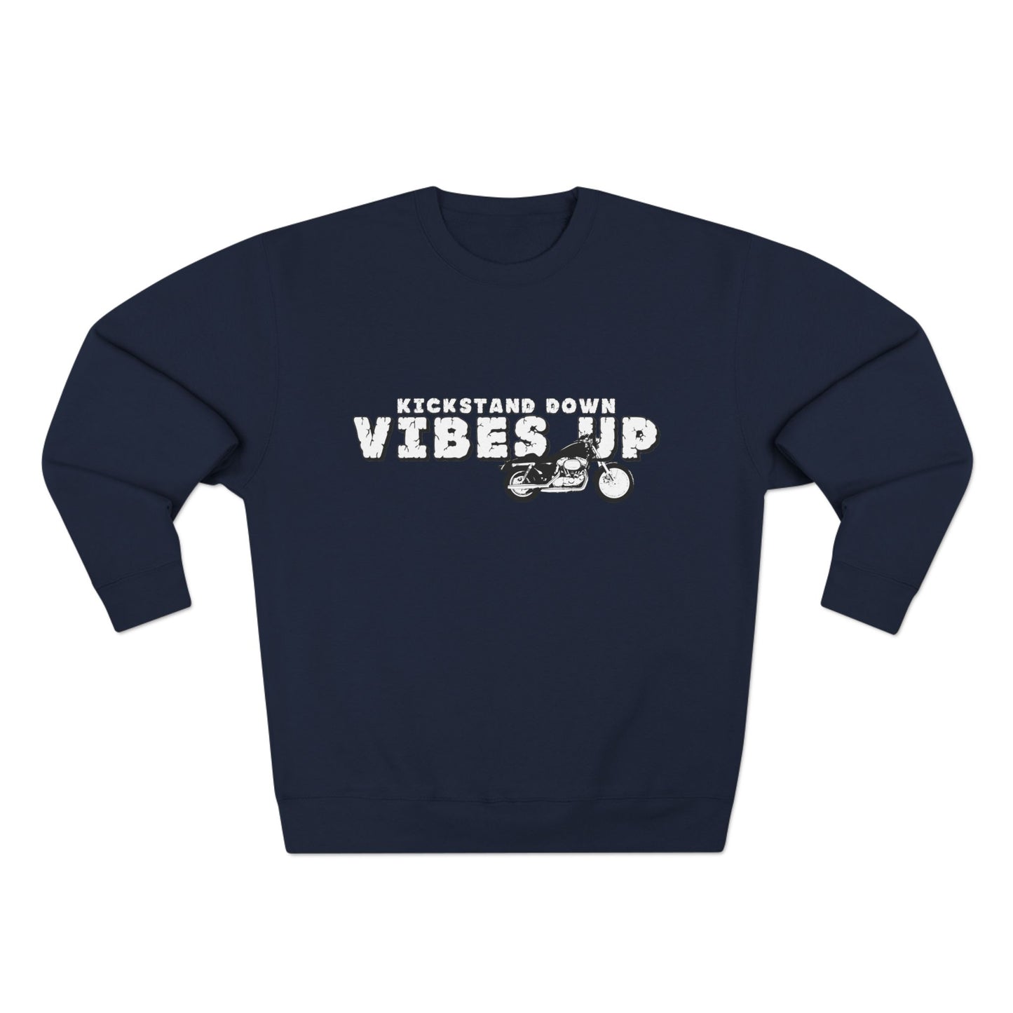 Vibes Up Unisex Crewneck Sweatshirt, Casual Cozy Pullover, Gift for Bikers, Motorcycle Enthusiasts Sweatshirt, Chill Vibe Apparel - GritPalm Collective