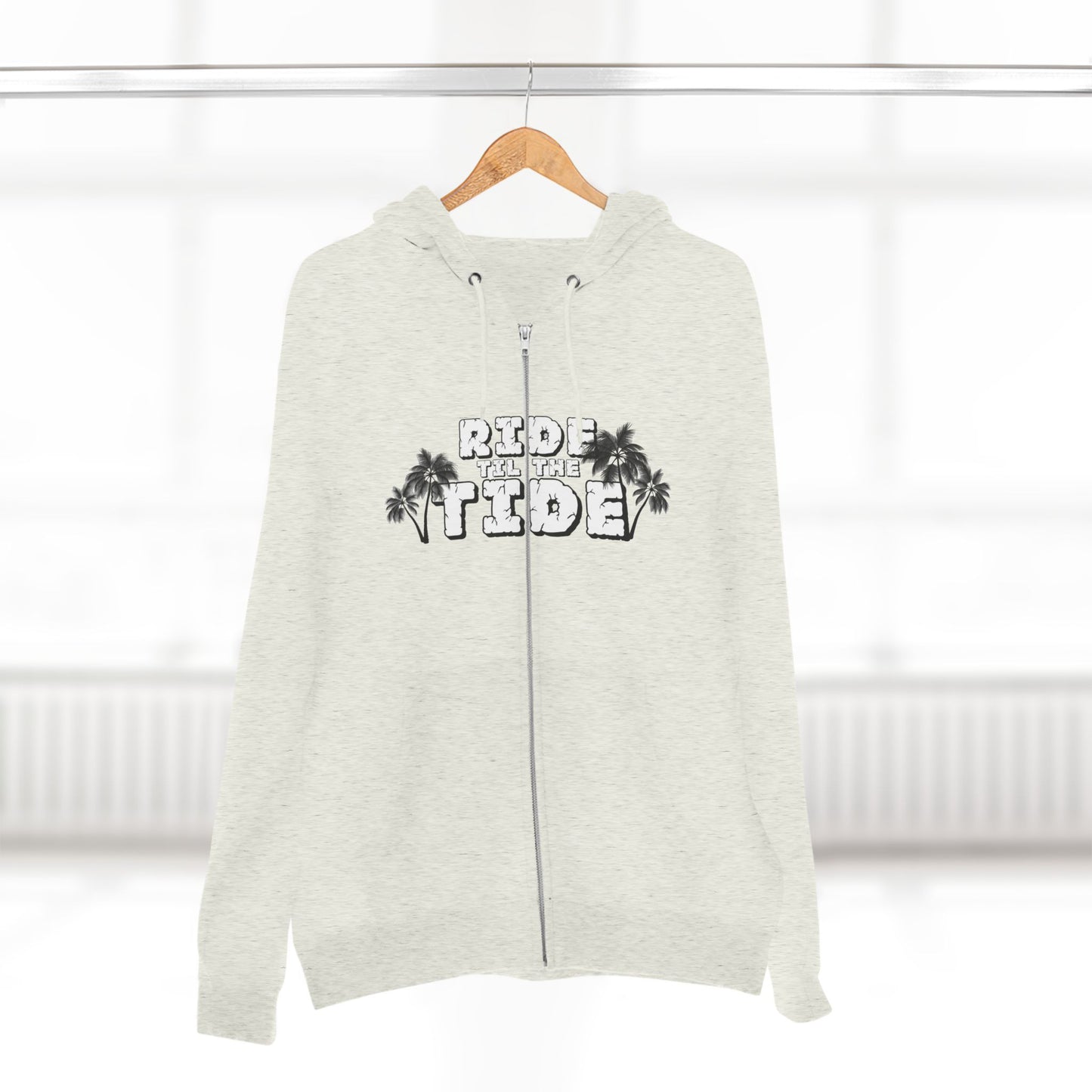 Ride Til the Tide Unisex Zip Hoodie | Casual Beachwear, Relaxed Vibes, Perfect for Summer, Comfortable Layering, Ideal Gift - GritPalm Collective