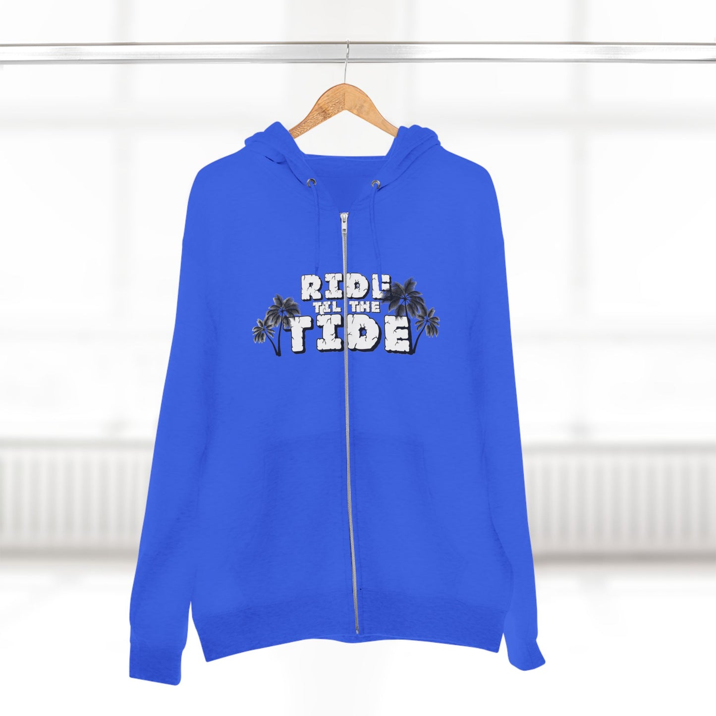 Ride Til the Tide Unisex Zip Hoodie | Casual Beachwear, Relaxed Vibes, Perfect for Summer, Comfortable Layering, Ideal Gift - GritPalm Collective