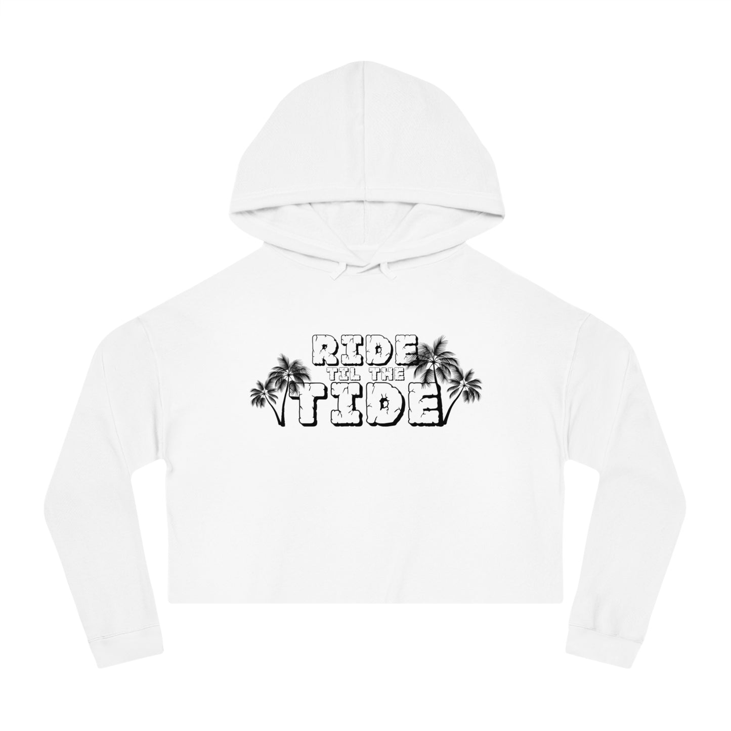 Ride the Tide Cropped Hooded Sweatshirt, Summer Style, Beach Outfit, Vacation Wear, Gift for Her, Trendy Activewear - GritPalm Collective