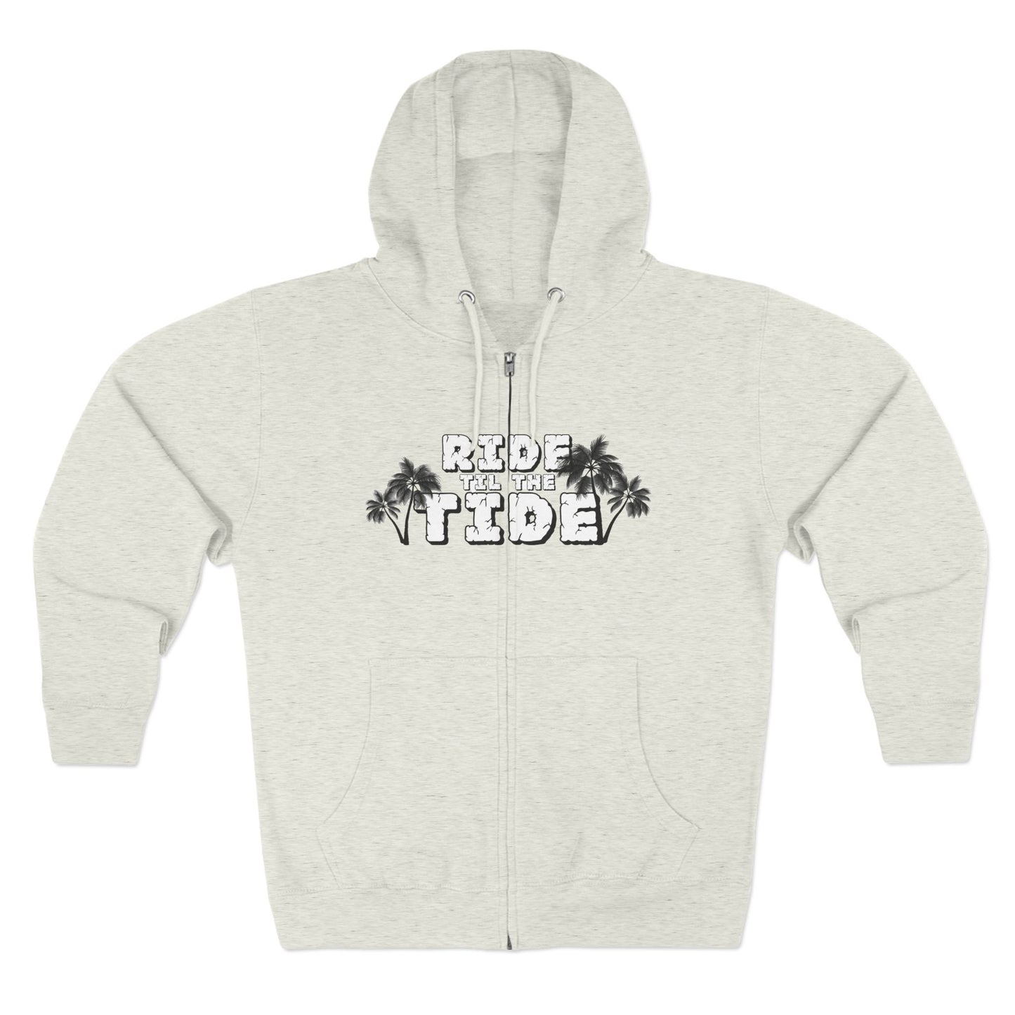 Ride Til the Tide Unisex Zip Hoodie | Casual Beachwear, Relaxed Vibes, Perfect for Summer, Comfortable Layering, Ideal Gift - GritPalm Collective