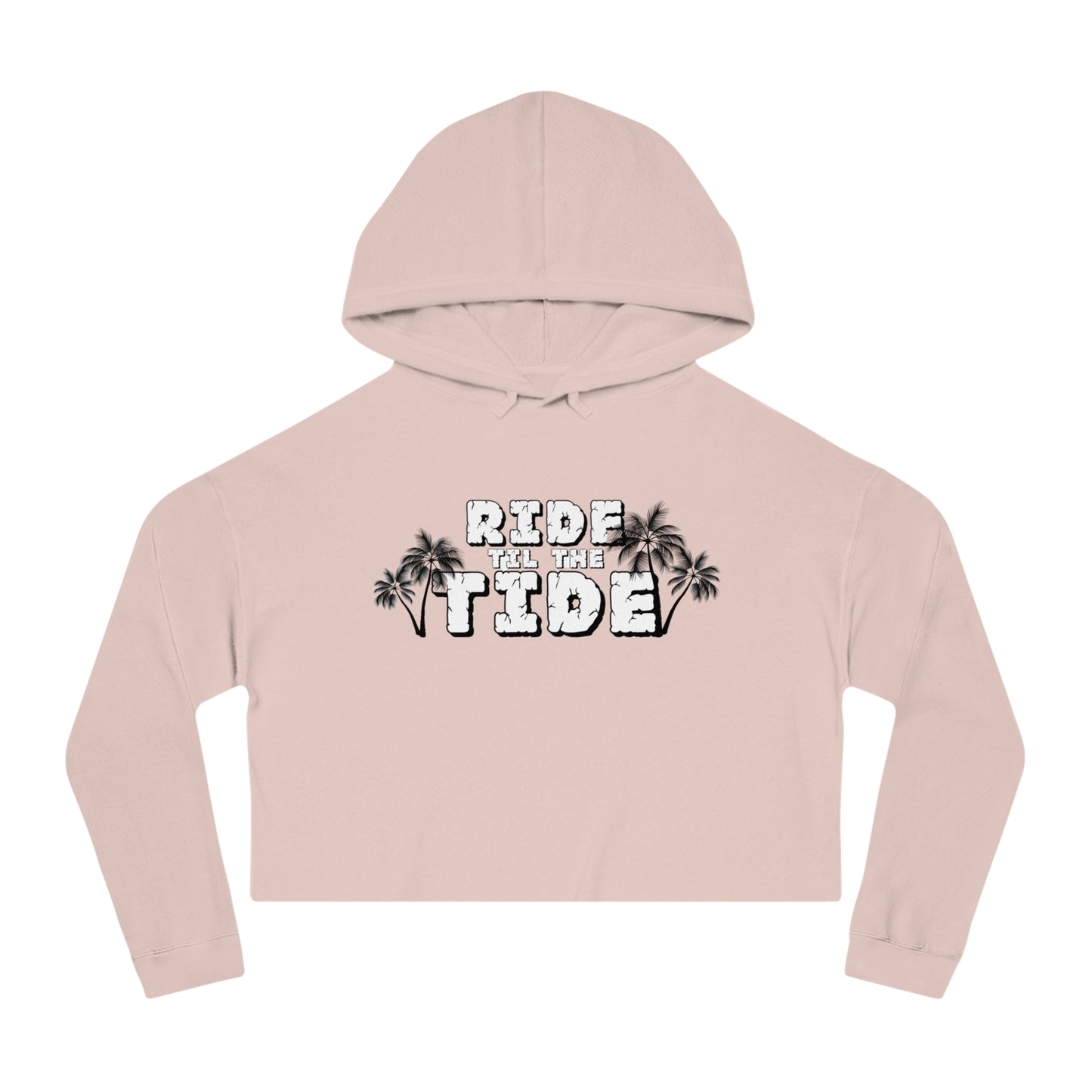 Ride the Tide Cropped Hooded Sweatshirt, Summer Style, Beach Outfit, Vacation Wear, Gift for Her, Trendy Activewear - GritPalm Collective