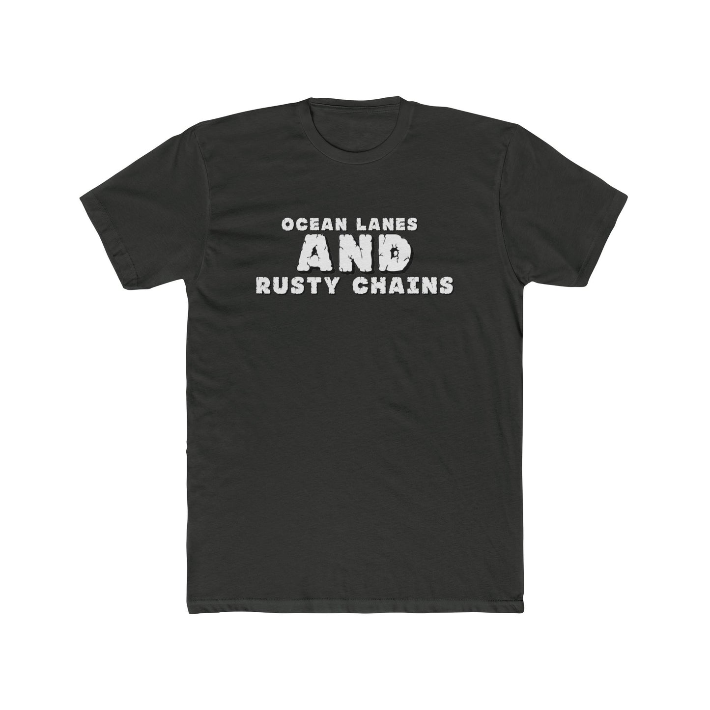 Rusty Chains & Ocean Waves Unisex Tee, Graphic Tee, Casual Wear, Gift for Him/Her, Beach Vibe Shirt, Fun Summer Apparel - GritPalm Collective