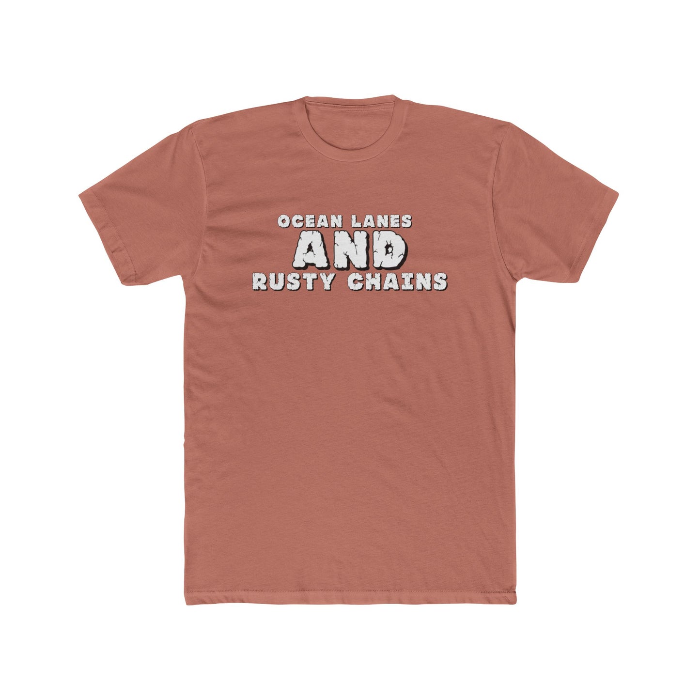 Rusty Chains & Ocean Waves Unisex Tee, Graphic Tee, Casual Wear, Gift for Him/Her, Beach Vibe Shirt, Fun Summer Apparel - GritPalm Collective