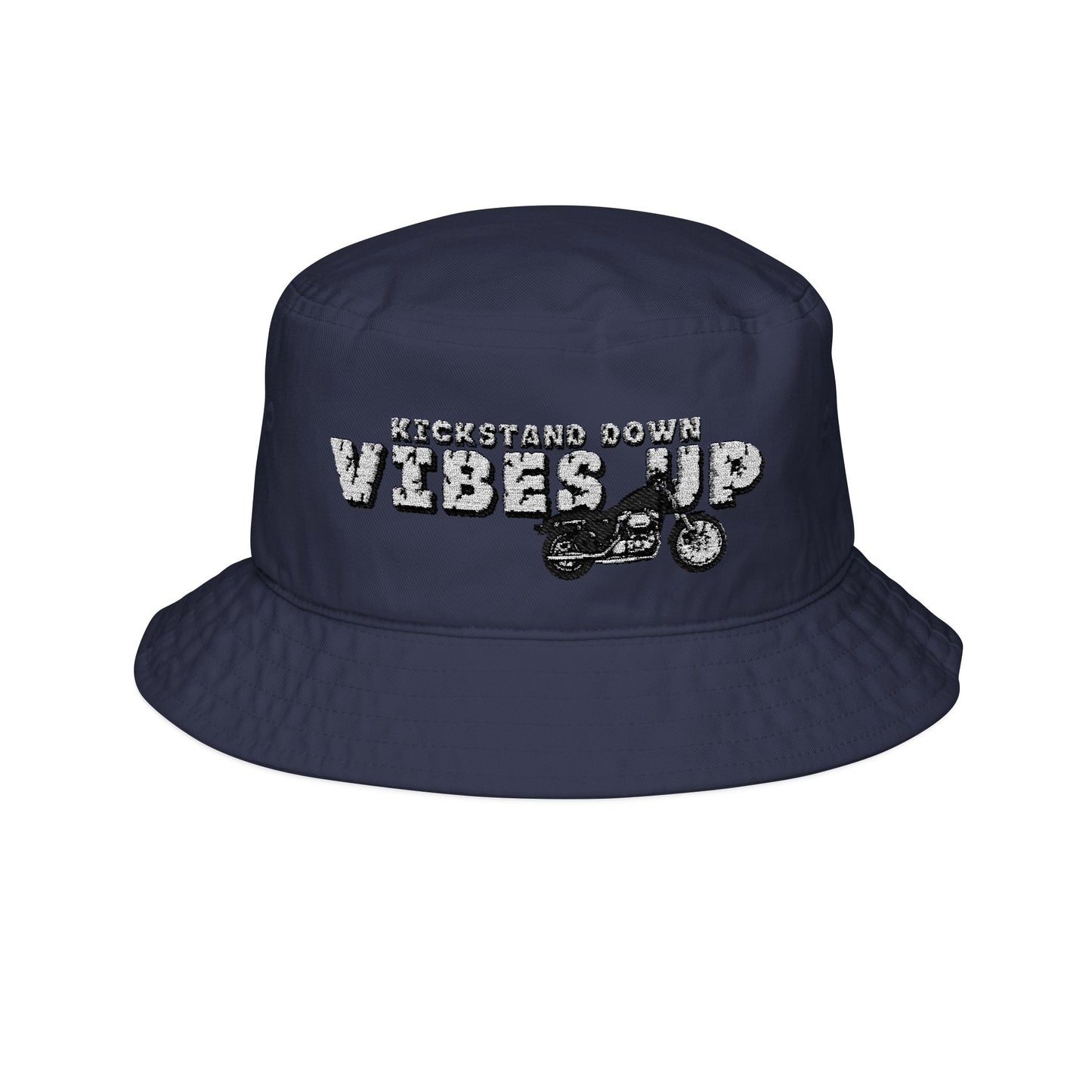 Trendy Embroidered Bucket Hat - Vibes Up - Cool Accessory for Summer Festivals, Beach Days, Gift for Friends, Outdoor Adventures - GritPalm Collective