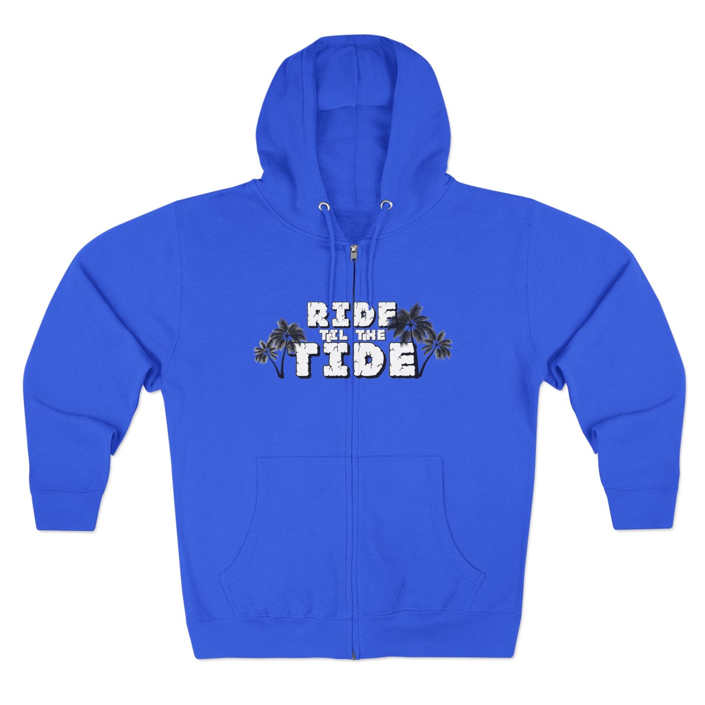 Ride Til the Tide Unisex Zip Hoodie | Casual Beachwear, Relaxed Vibes, Perfect for Summer, Comfortable Layering, Ideal Gift - GritPalm Collective