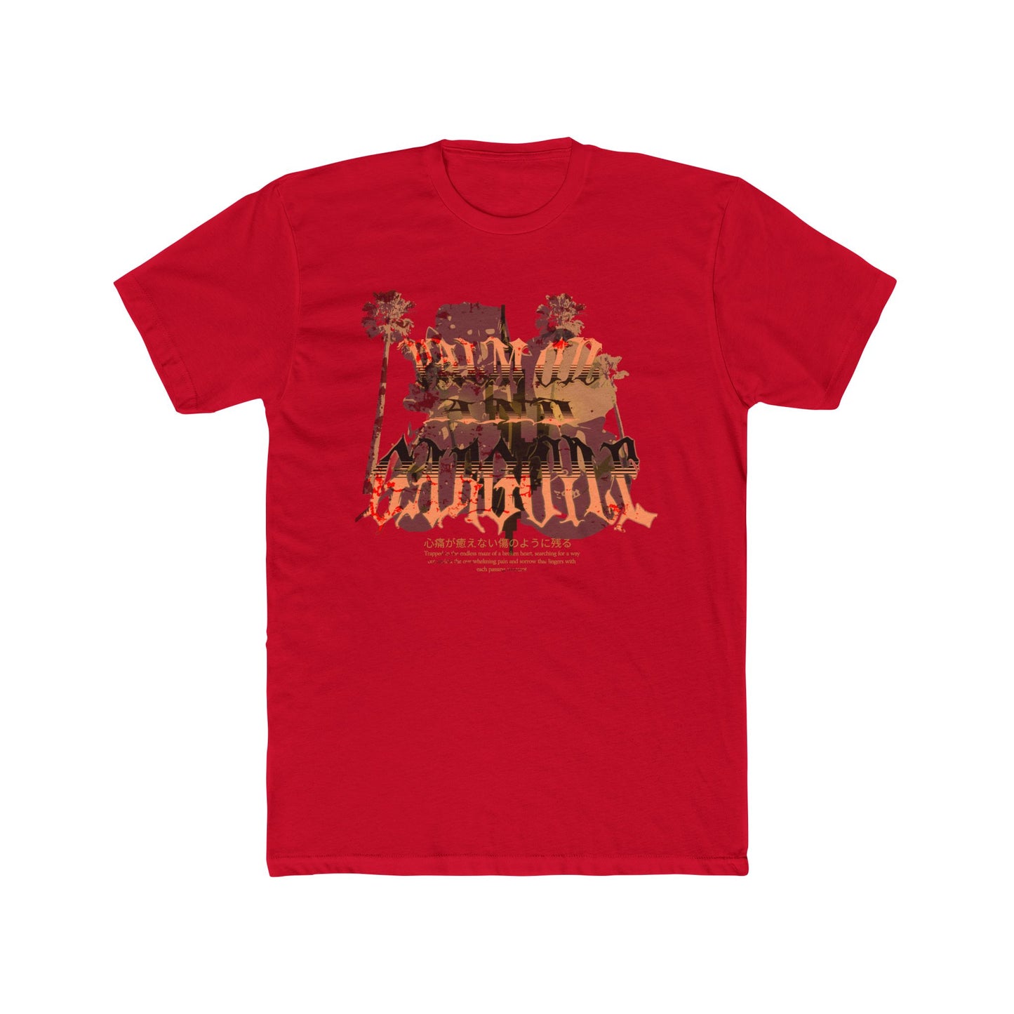 Palm Oil and Gargoyle Graphic Crew Tee - Casual, Unisex Fit, Perfect for Everyday Wear, Summer Outings, Concerts, and Festivals - GritPalm Collective