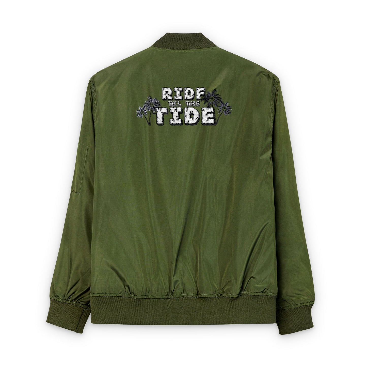 Ride the Tide Stylish Recycled Bomber Jacket, Eco-Friendly Outerwear, Casual Jacket, Streetwear Fashion, Gift for [...] - GritPalm Collective