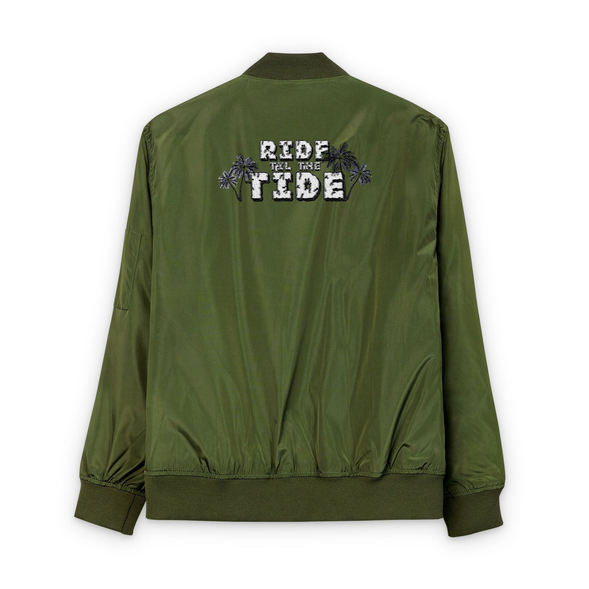 Ride the Tide Stylish Recycled Bomber Jacket, Eco-Friendly Outerwear, Casual Jacket, Streetwear Fashion, Gift for [...] - GritPalm Collective