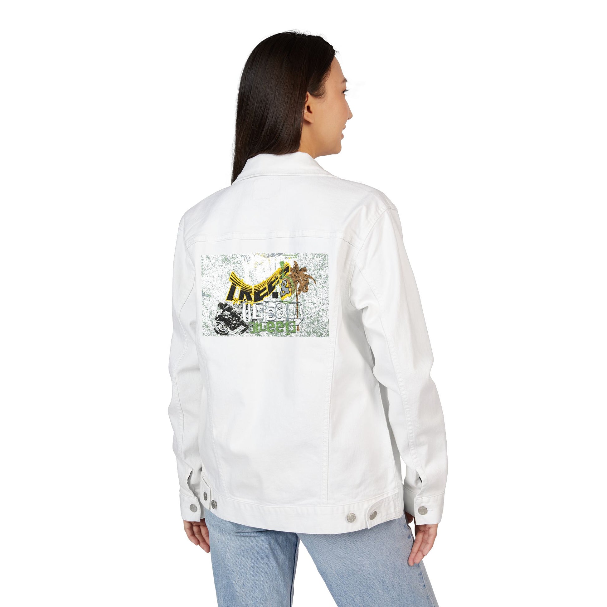 Stylish Unisex Denim Jacket with Unique Embroidery, Casual Wear, Street Style, Gift for Birthdays, Relaxed Fit, Trendy Outerwear - GritPalm Collective