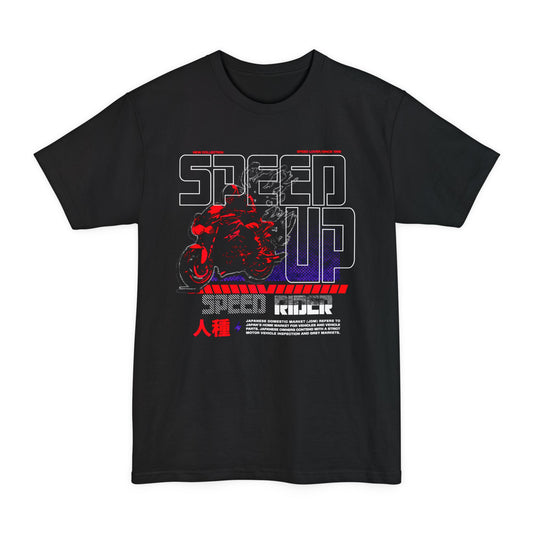 Speed Up Motorcycle Enthusiast T-Shirt, Biker Apparel, Gift for Riders, Casual Wear, Cool Graphic Tee - GritPalm Collective