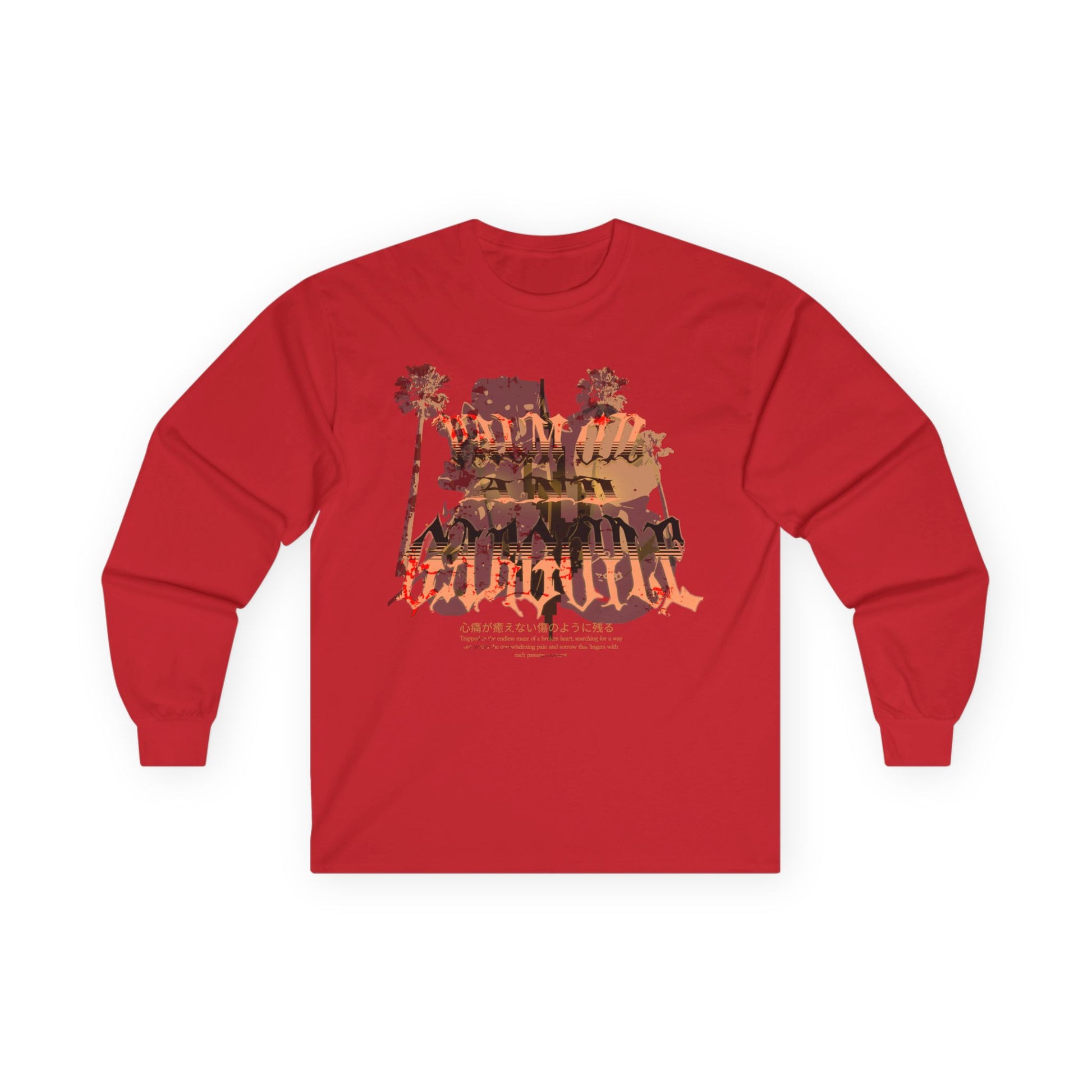 Palm Oil And Gargoyle Long Sleeve Tee - Unisex Ultra Cotton, Graphic Tee, Casual Wear, Gift for Him, Her, Summer Vibes - GritPalm Collective
