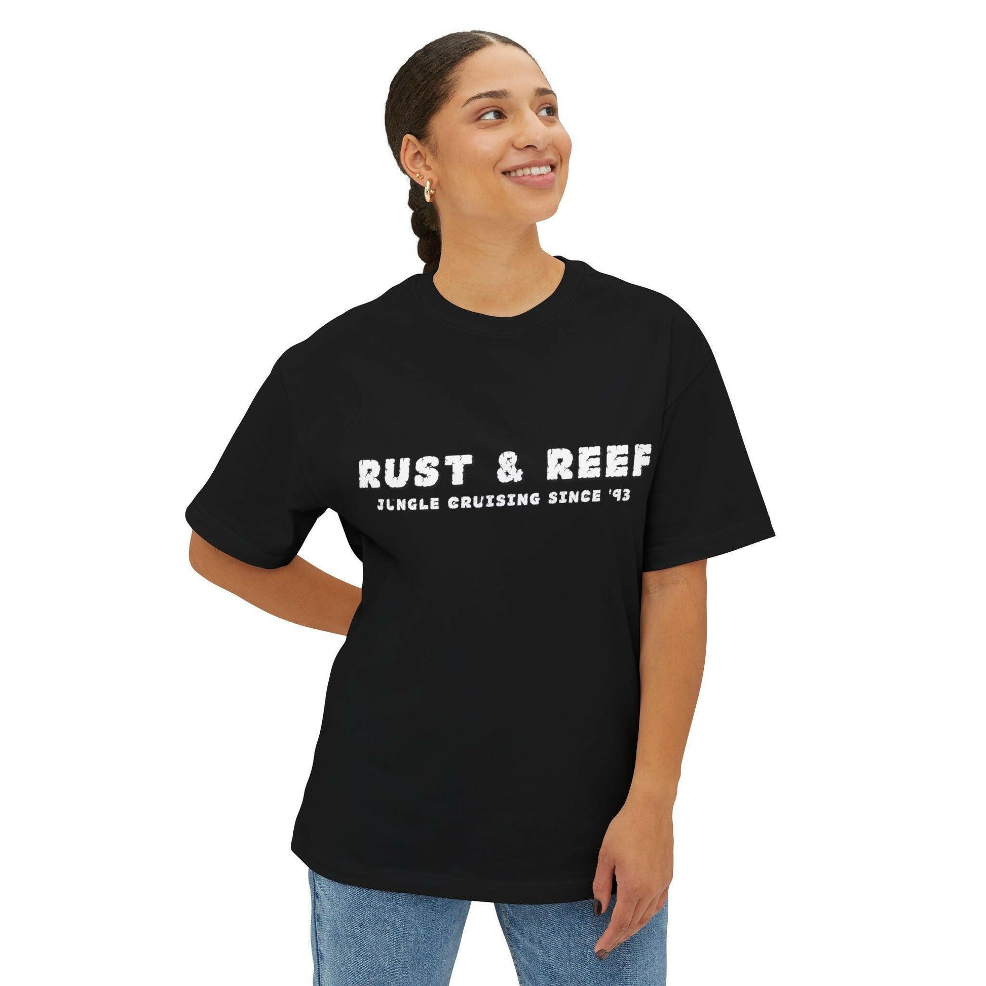 Rust & Reef Unisex Boxy Tee - Cozy Streetwear Top for Everyday Style, Casual Wear, Gift for Trendsetters, Perfect for Summer and Festivals - GritPalm Collective