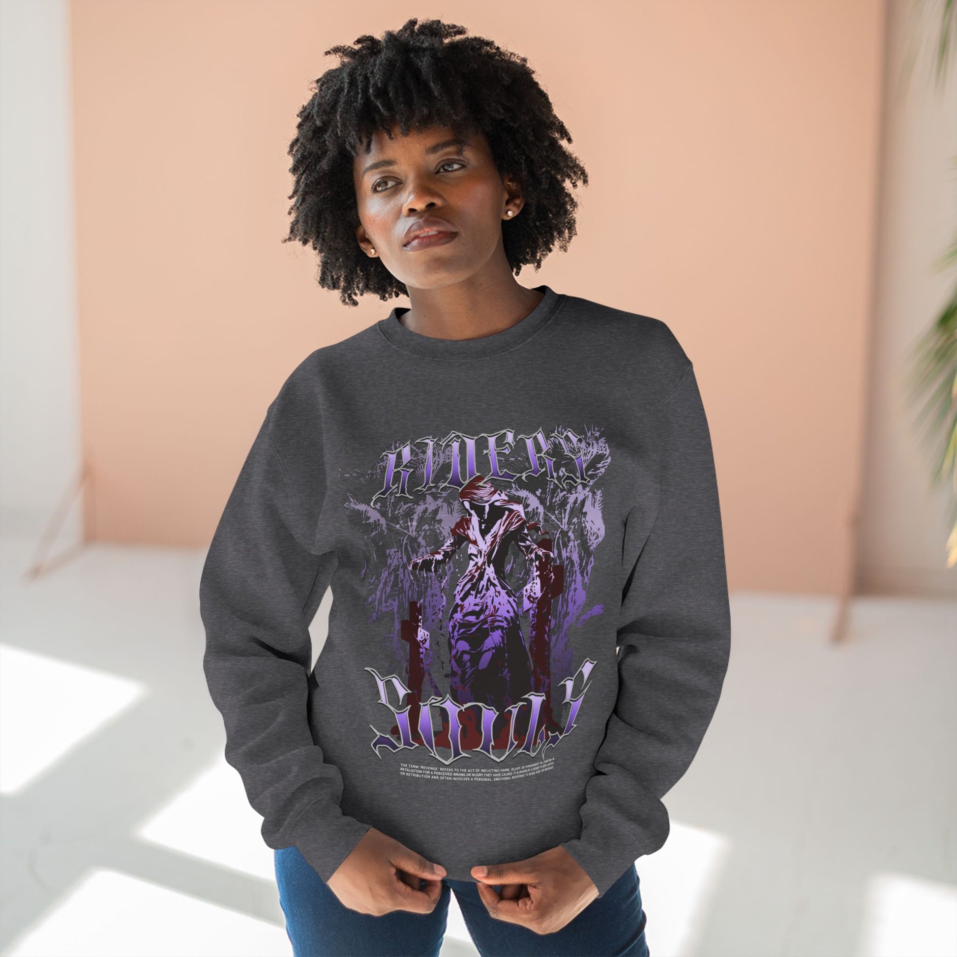 Riders Soul Unisex Crewneck Sweatshirt, Edgy Urban Style, Ideal for Everyday Wear, Gift for Him/Her, Graphic Tee Alternative, [...] - GritPalm Collective
