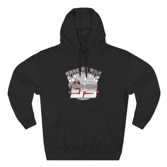Born to Ride '93 in Monochrome Fleece Hoodie, Born to Ride Cozy Sweatshirt, Biker Gift, Unisex Casual Wear, Vintage Style Hoodie