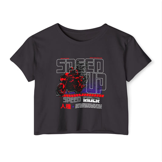Speed Up Crop Top - Perfect for Concerts, Events, Biker Rallies, Summer Outings, and Casual Wear - GritPalm Collective