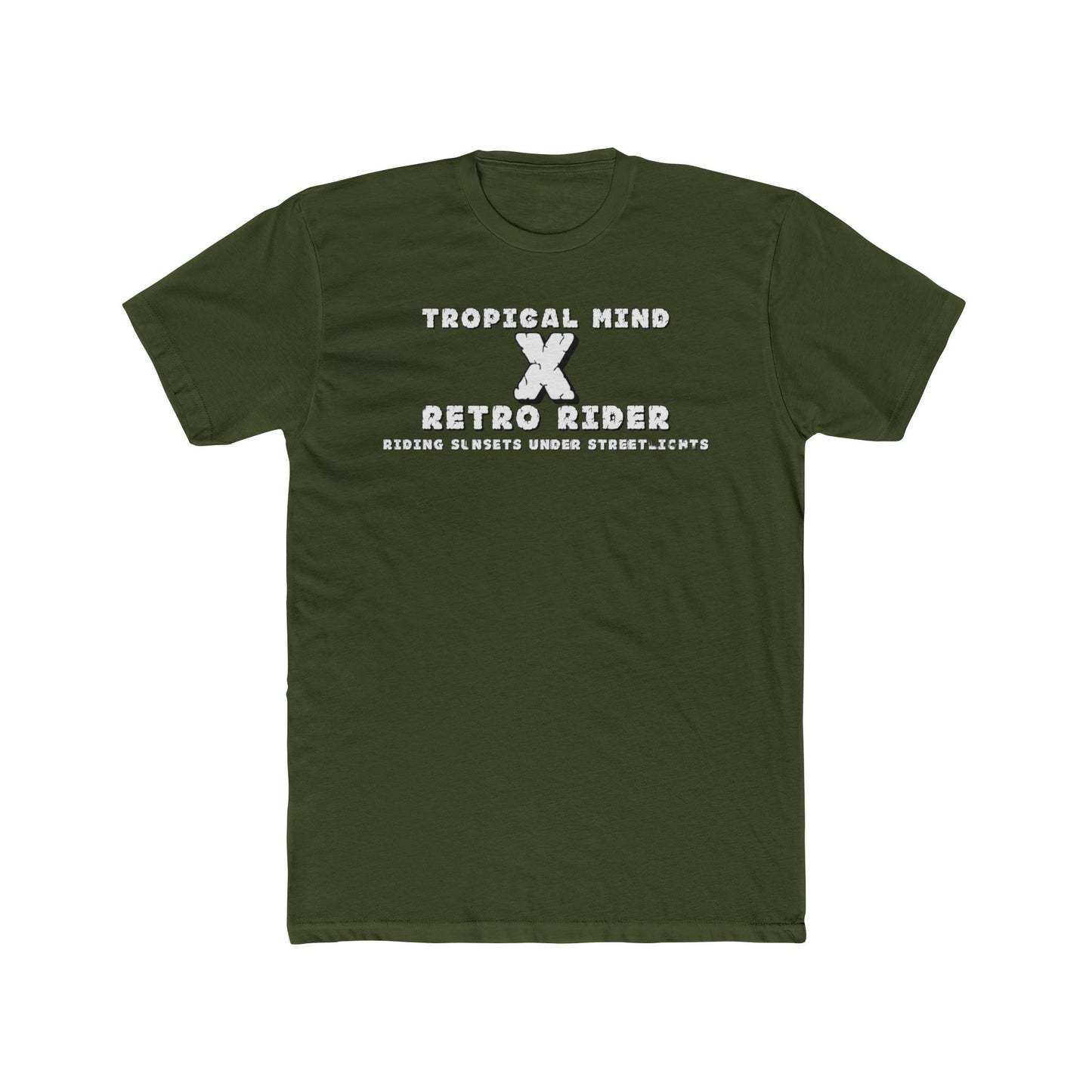 Retro X Tropical Unisex Cotton Crew Tee - Vintage Summer Vibe, Perfect for Vacation, Gift for Beach Lovers, Casual Wear, Graphic Tee - GritPalm Collective