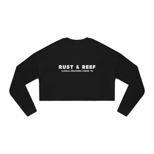 Rust & Reef Women's Cropped Sweatshirt - Casual Chic, Trendy Layering, Perfect Gift for Friends, Summer Style, Relaxed Fit - GritPalm Collective
