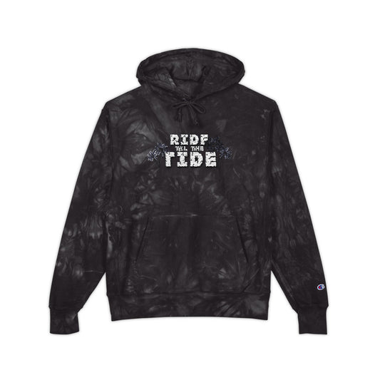 Ride Til the Tide Unisex Champion Tie-Dye Hoodie - Cool Casual Wear, Perfect Gift for Beach Lovers, Summer Vibes, Trendy Apparel, Unique [...] - GritPalm Collective