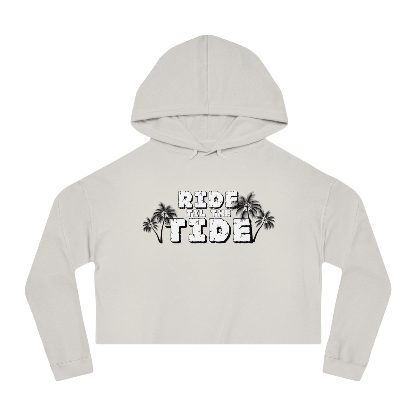 Ride the Tide Cropped Hooded Sweatshirt, Summer Style, Beach Outfit, Vacation Wear, Gift for Her, Trendy Activewear - GritPalm Collective