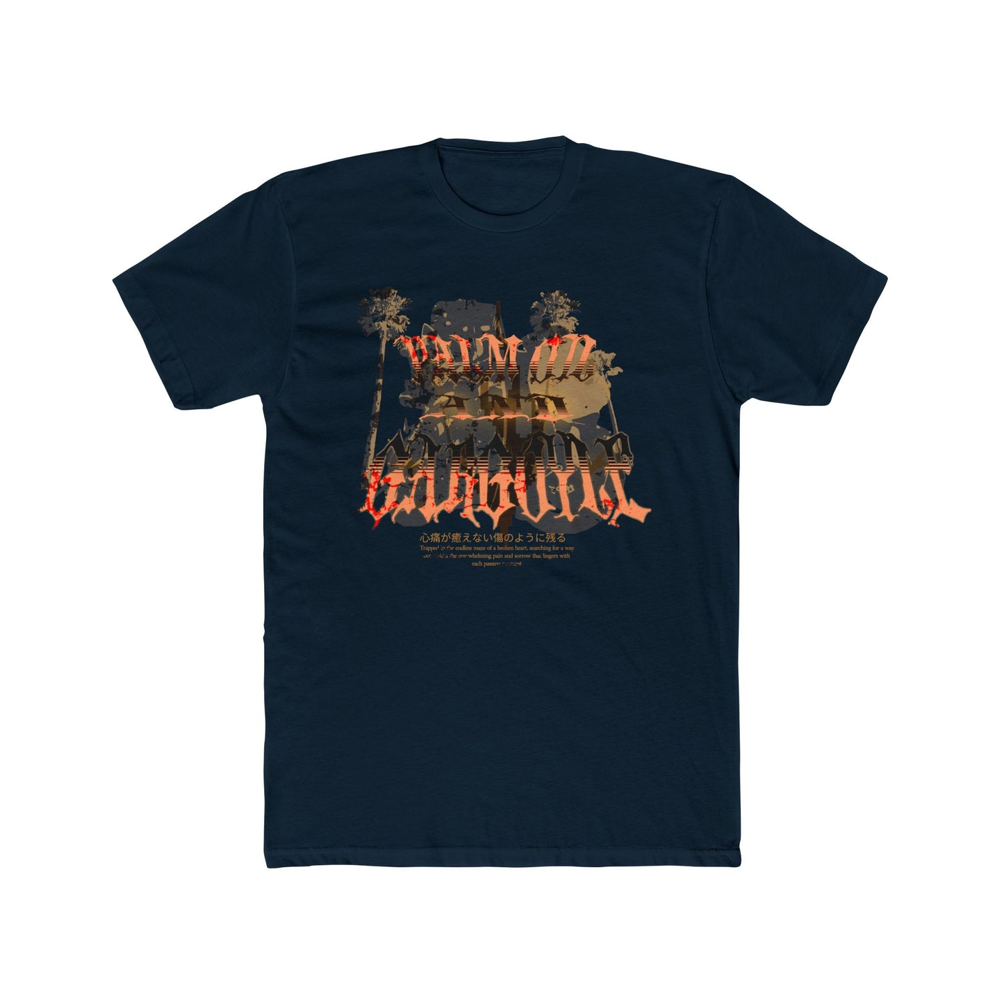 Palm Oil and Gargoyle Graphic Crew Tee - Casual, Unisex Fit, Perfect for Everyday Wear, Summer Outings, Concerts, and Festivals - GritPalm Collective