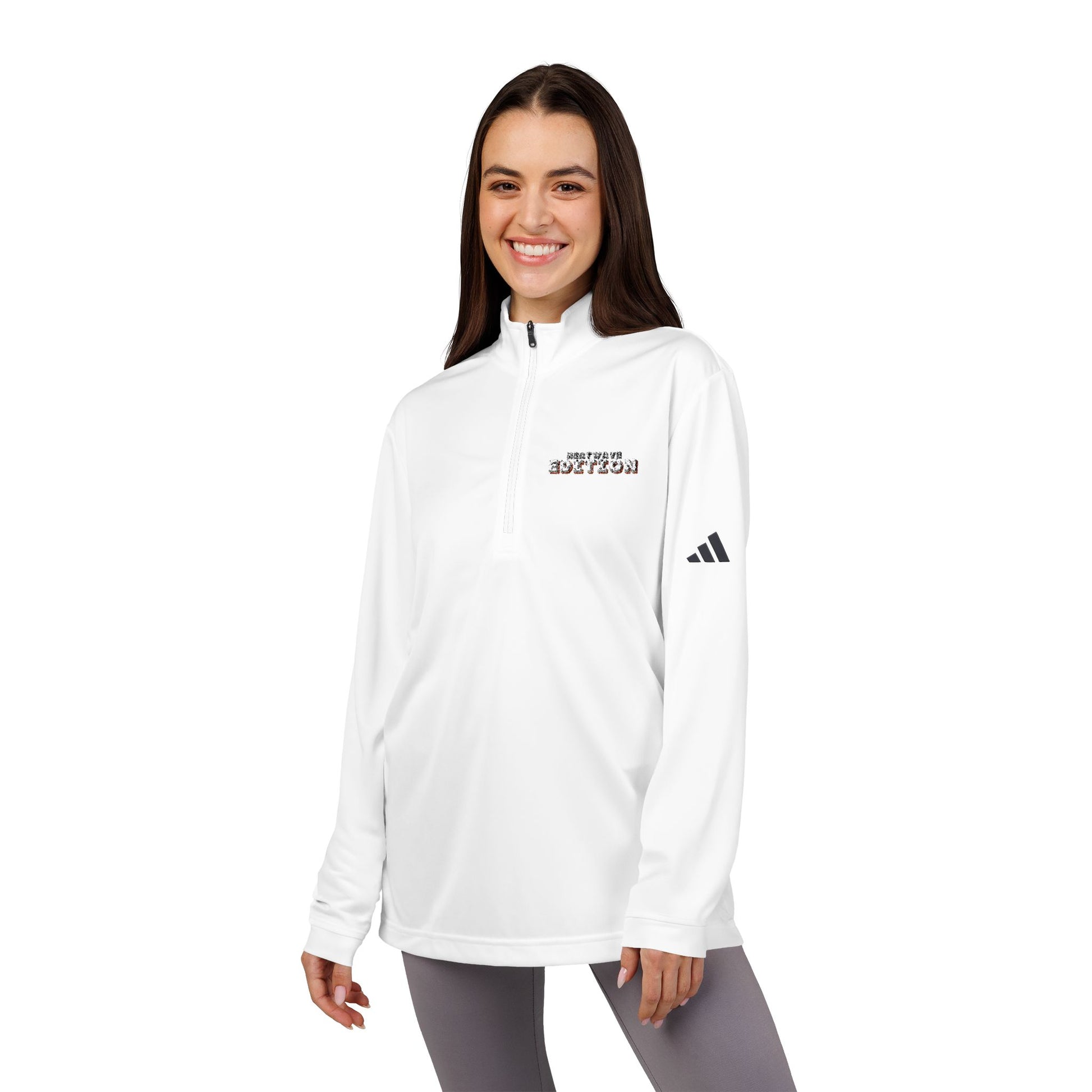 adidas® Quarter-Zip Pullover with Custom Embroidery | Stylish Athletic Top, Casual Outing, Sportswear, Gift for Him/Her - GritPalm Collective
