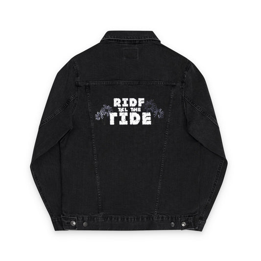 Ride the Tide Unisex Embroidered Denim Jacket - Trendy Summer Fashion, Casual Outerwear, Beach Style, Gift for Her - GritPalm Collective