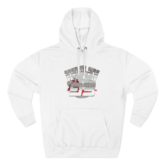 Born to Ride '93 in Monochrome Fleece Hoodie, Born to Ride Cozy Sweatshirt, Biker Gift, Unisex Casual Wear, Vintage Style Hoodie
