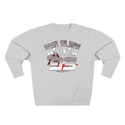 Born to Ride '93 in Monochrome Crewneck Sweatshirt, Casual Fashion, Gift for Him/Her, Retro Style, Year 1995, Cozy Everyday Wear
