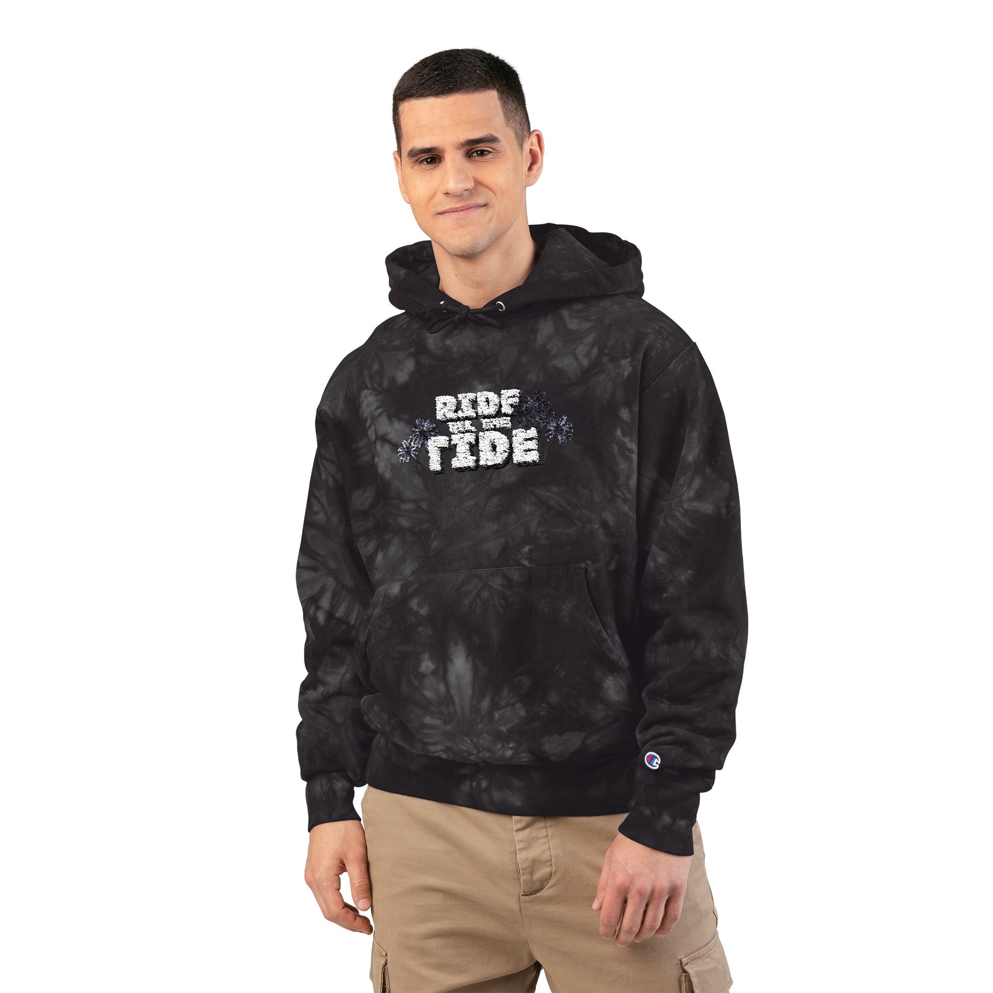 Ride Til the Tide Unisex Champion Tie-Dye Hoodie - Cool Casual Wear, Perfect Gift for Beach Lovers, Summer Vibes, Trendy Apparel, Unique [...] - GritPalm Collective