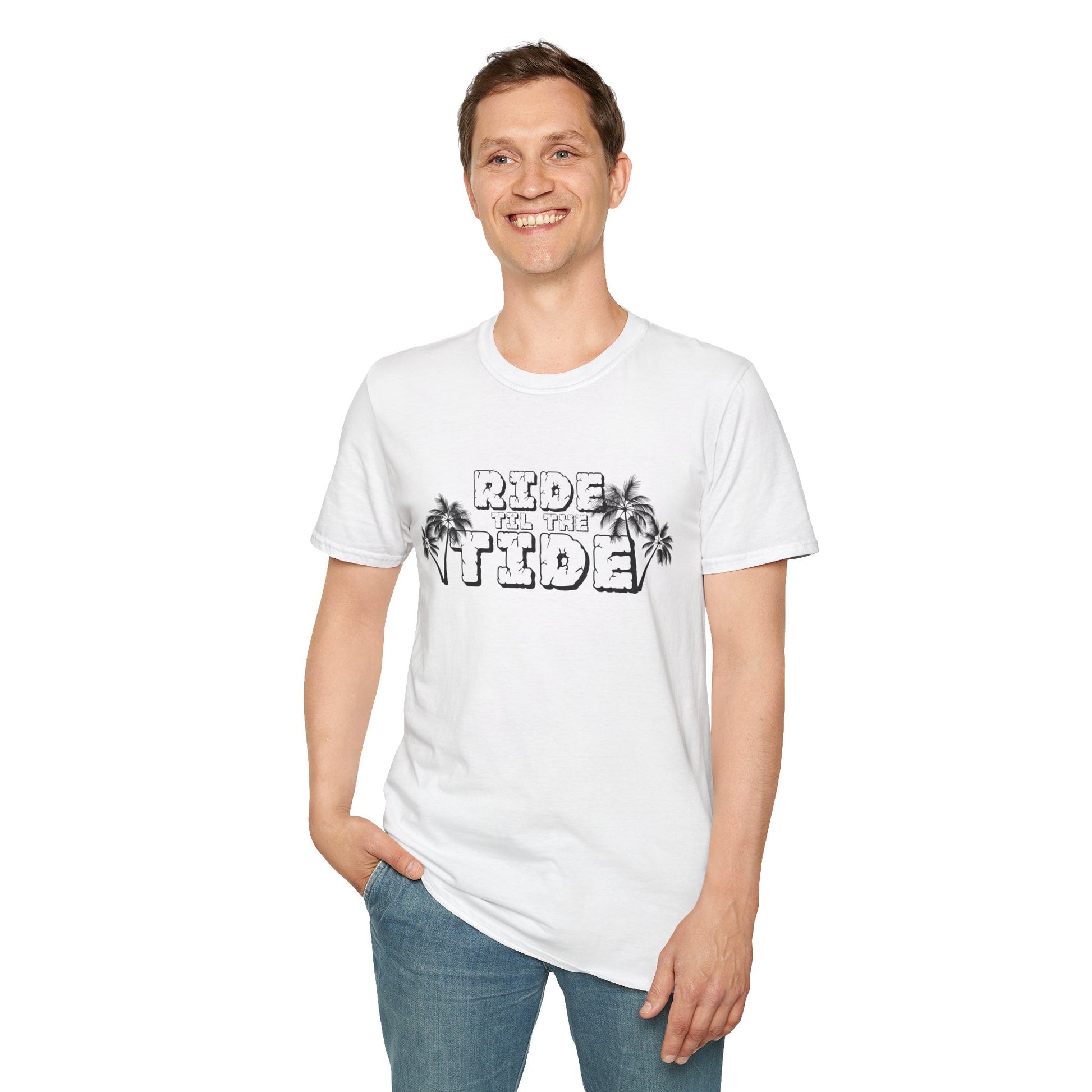 Ride Til the Tide Unisex T-Shirt – Beach Lover Gift, Summer Vibes, Casual Wear, Vacation Essentials, Surf Style Clothing - GritPalm Collective