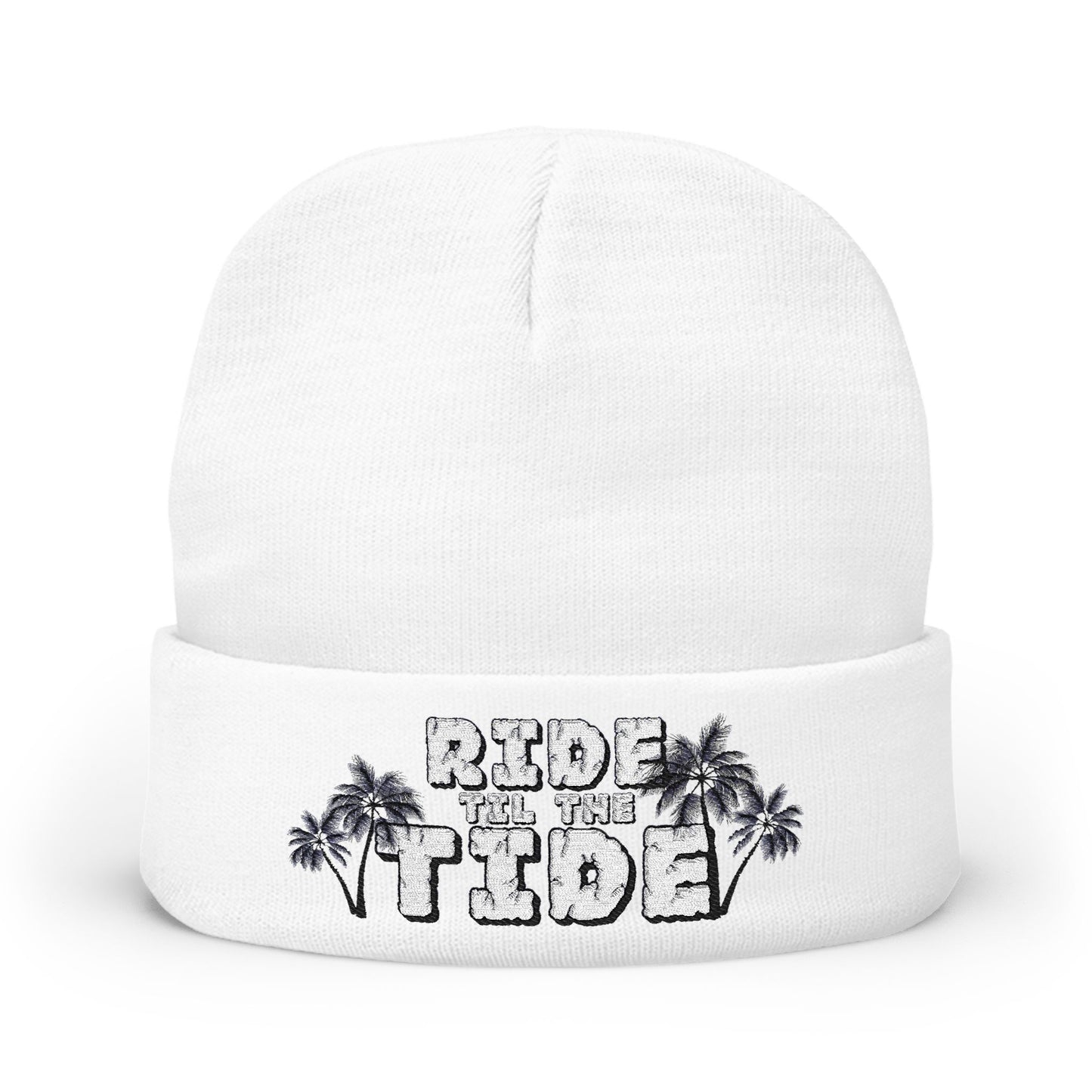 Ride the Tide Cozy Knit Beanie, Winter Accessory, Beach Vibes, Gift for Surfers, Casual Style - GritPalm Collective