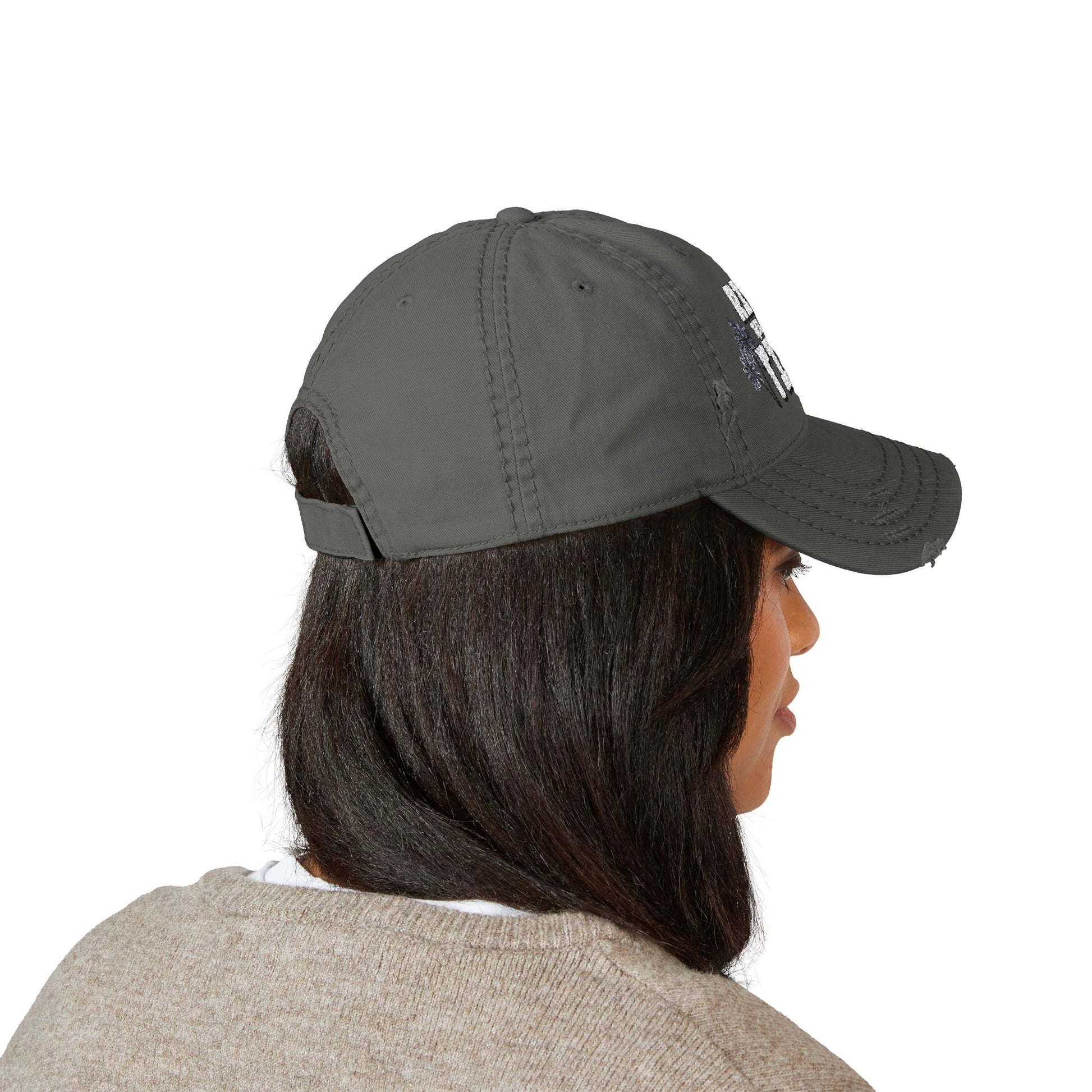 Ride the Tide Embroidery Distressed Hat, Summer Beach Cap, Casual Style Hat, Gift for Surf Lovers, Trendy Headwear - GritPalm Collective