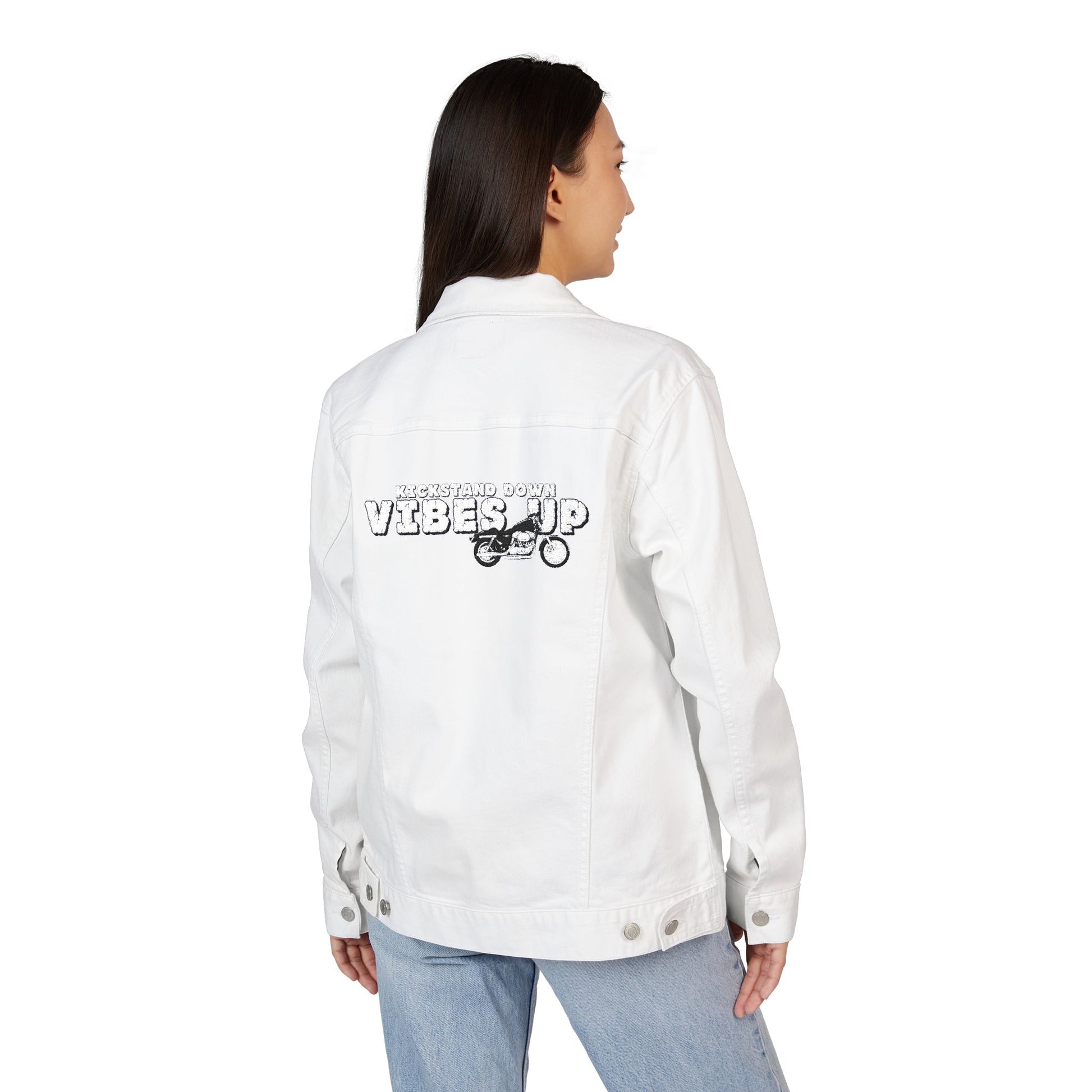 Cool Embroidered Unisex Denim Jacket, Trendy Jacket, Casual Wear, Gift for Her, Spring Fashion, Vintage Style - GritPalm Collective