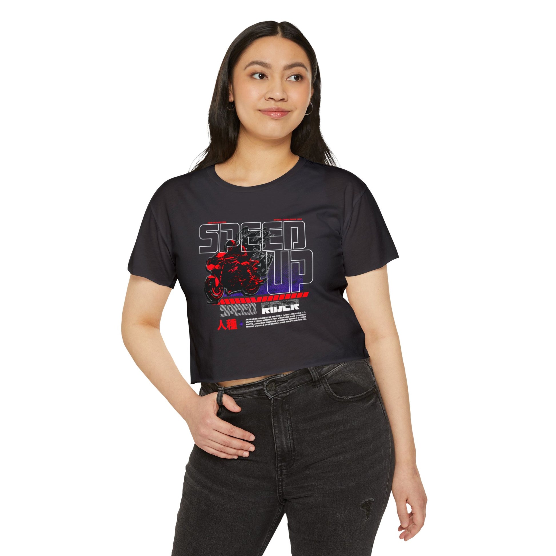 Speed Up Crop Top - Perfect for Concerts, Events, Biker Rallies, Summer Outings, and Casual Wear - GritPalm Collective