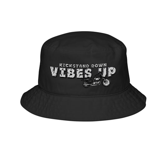 Trendy Embroidered Bucket Hat - Vibes Up - Cool Accessory for Summer Festivals, Beach Days, Gift for Friends, Outdoor Adventures - GritPalm Collective