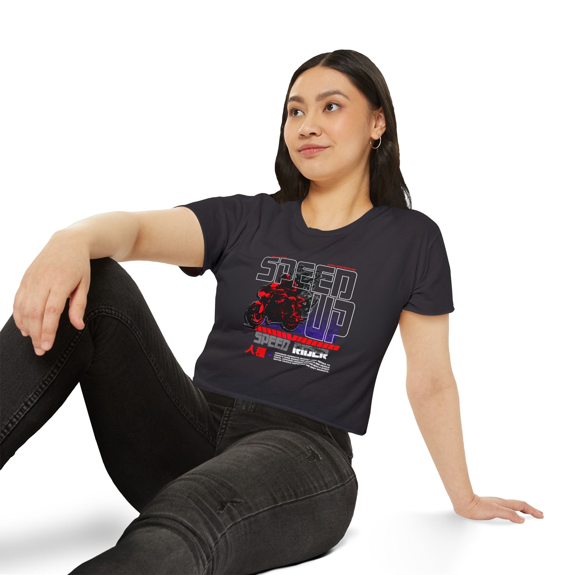 Speed Up Crop Top - Perfect for Concerts, Events, Biker Rallies, Summer Outings, and Casual Wear - GritPalm Collective