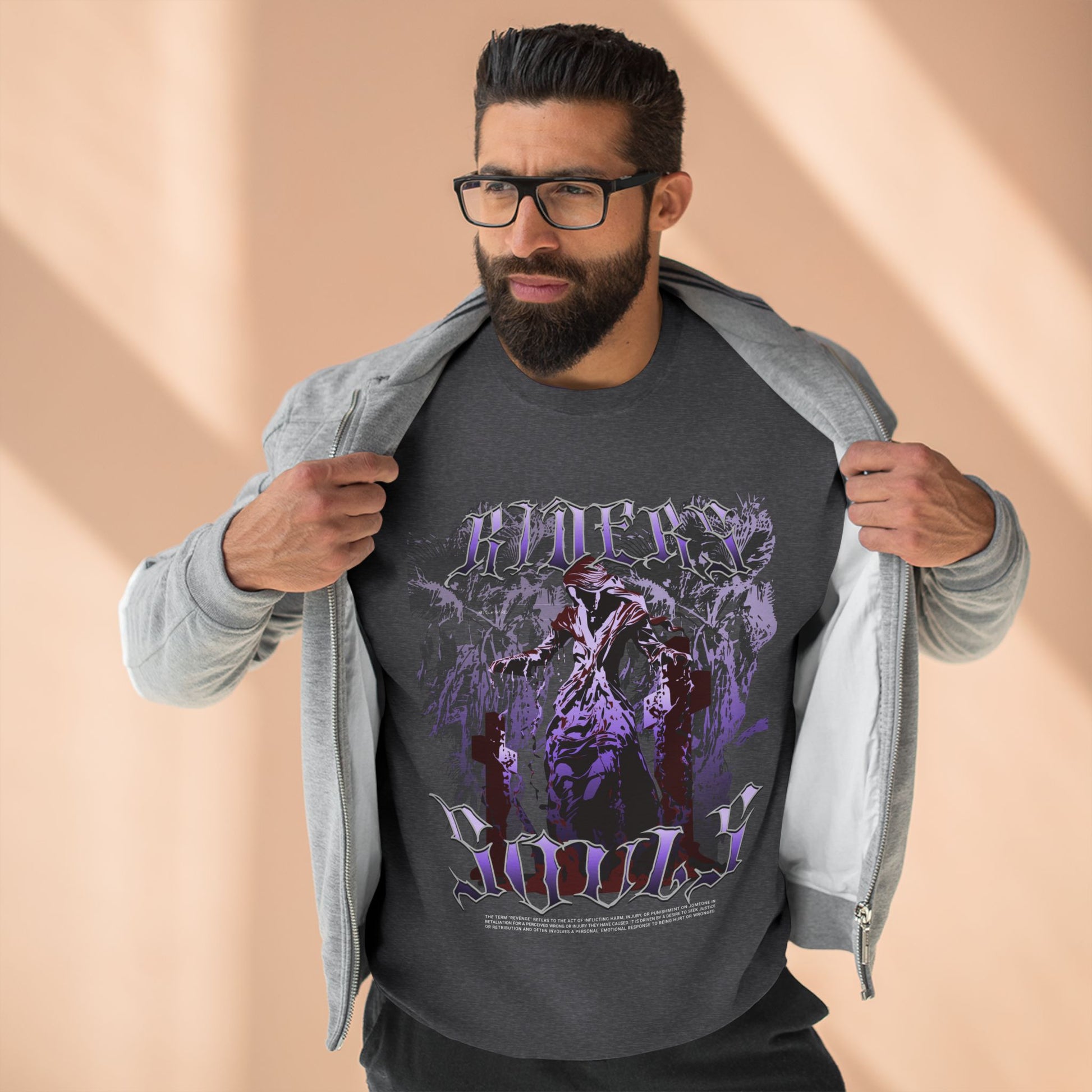 Riders Soul Unisex Crewneck Sweatshirt, Edgy Urban Style, Ideal for Everyday Wear, Gift for Him/Her, Graphic Tee Alternative, [...] - GritPalm Collective