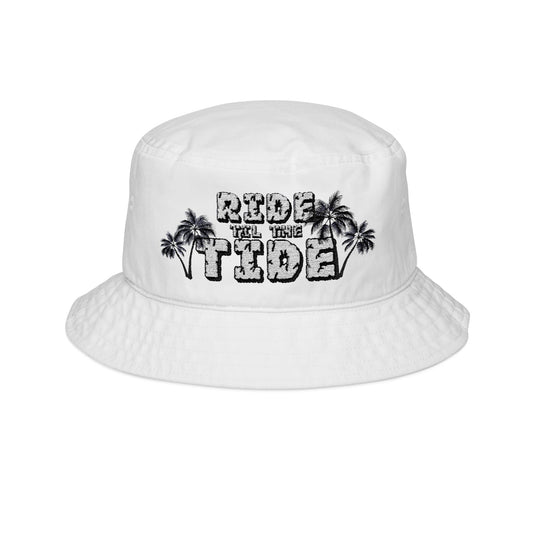 Ride the Tide Bucket Hat, Embroidered Beach Hat, Summer Accessory, Vacation Gear, Outdoor Fun, Gift for Ocean Lovers - GritPalm Collective