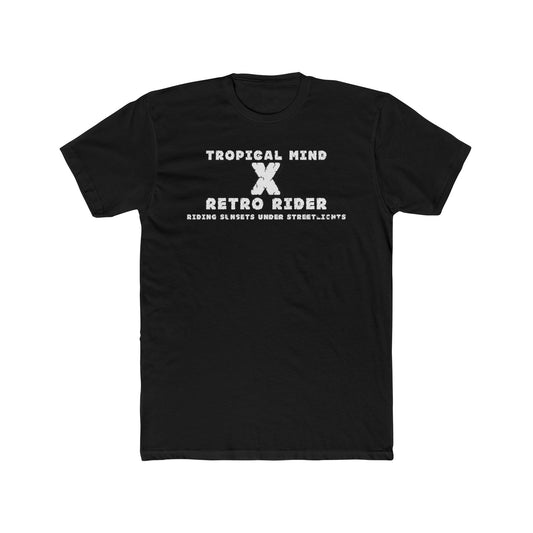 Retro X Tropical Unisex Cotton Crew Tee - Vintage Summer Vibe, Perfect for Vacation, Gift for Beach Lovers, Casual Wear, Graphic Tee - GritPalm Collective